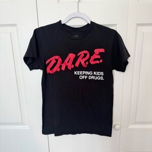 DARE Drugs Black and Red Short Sleeve Tee SMALL